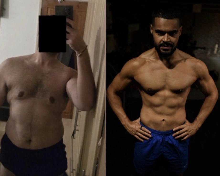 Bhav Sedani transformation: before and after coaching with Physique Labz